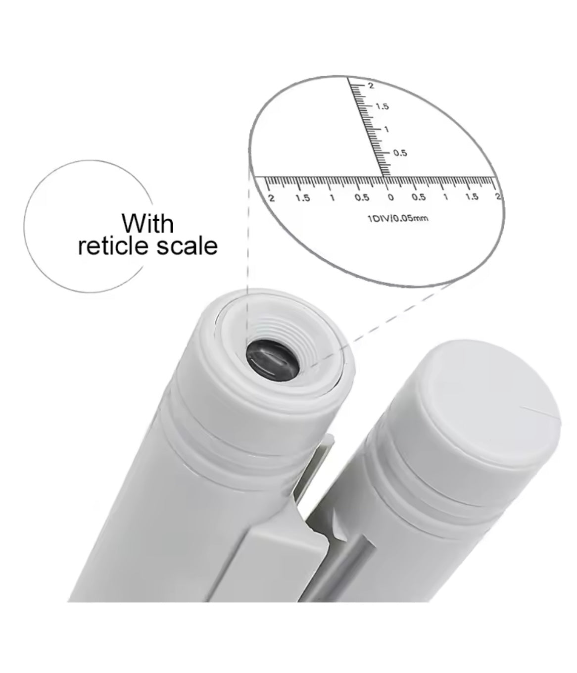 Lommemikroskoo 100x forstørrelse med lys