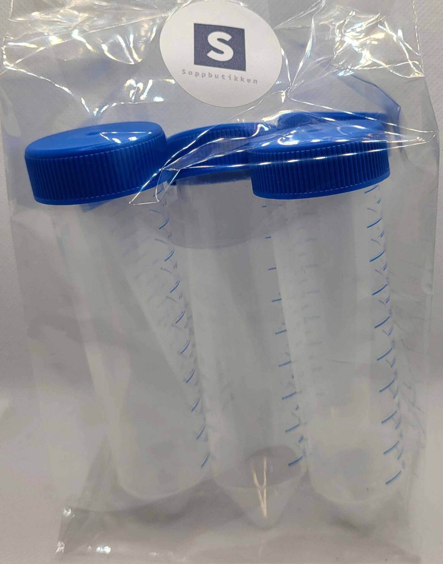 5 pk. Sterile Sentrifugerør/Testrør i polypropylen-plast. Autoklavbare