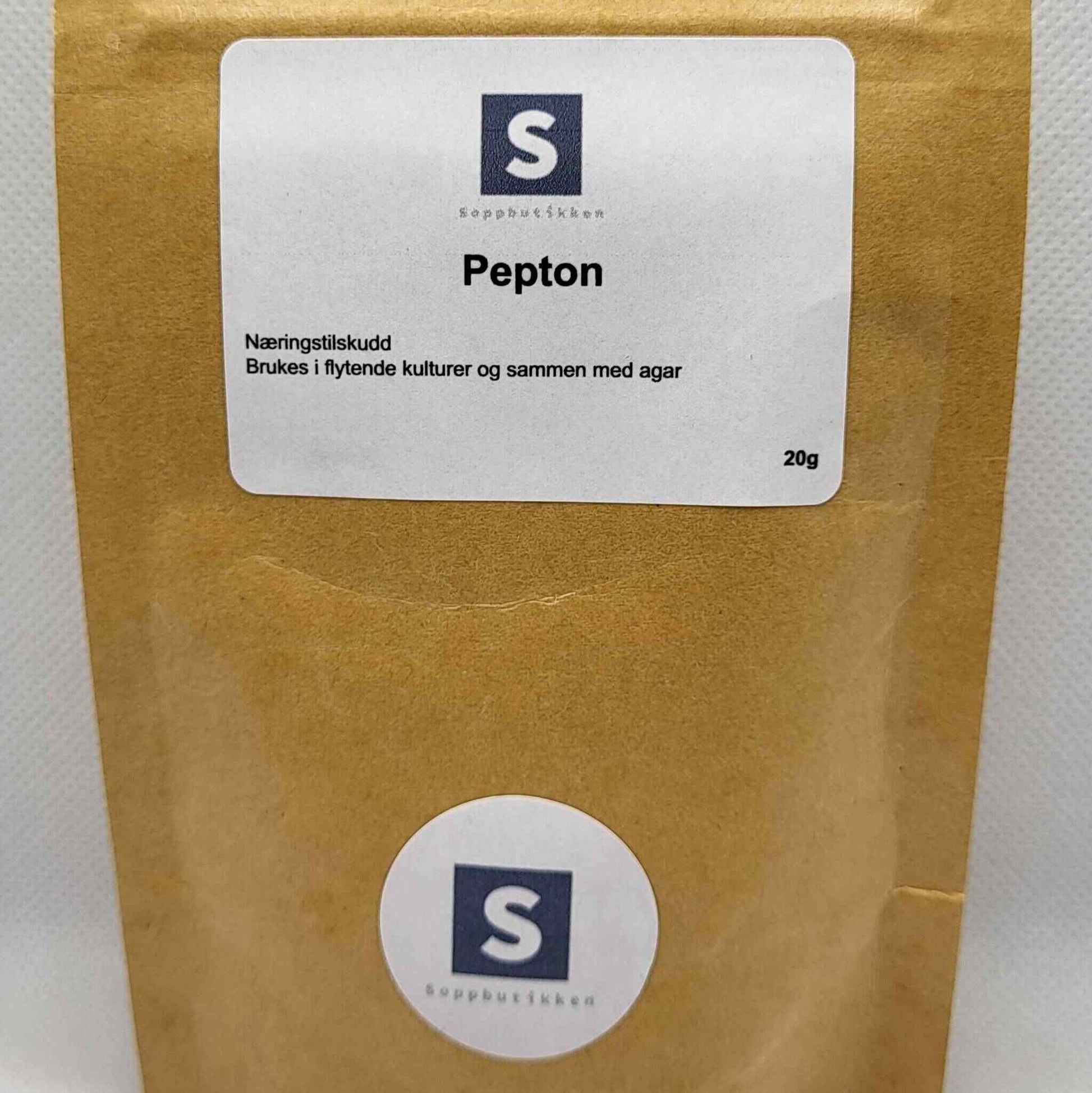 Pepton er et proteinhydroksylat som øker myceliumveksten.