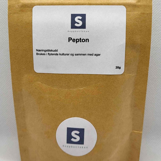 Pepton er et proteinhydroksylat som øker myceliumveksten.